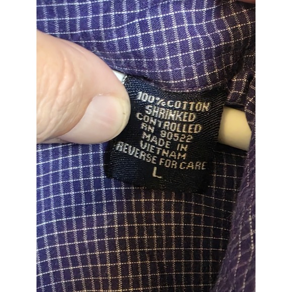 Washington Huskies Logo Mens Large Long Sleeve Button Up Purple Gold 100% Cotton - Picture 5 of 9